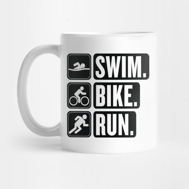 Swim Bike Run by Fun-E-Shirts